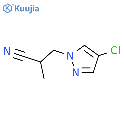 3-(4-Chloro-1H-pyrazol-1-yl)-2-methylpropanenitrile structure