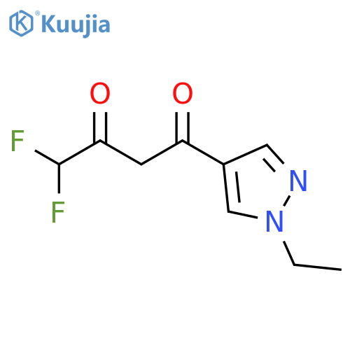 1-(1-ethyl-1H-pyrazol-4-yl)-4,4-difluorobutane-1,3-dione structure