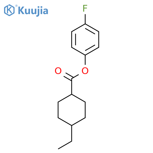 Cyclohexanecarboxylicacid, 4-ethyl-, 4-fluorophenyl ester, trans- structure