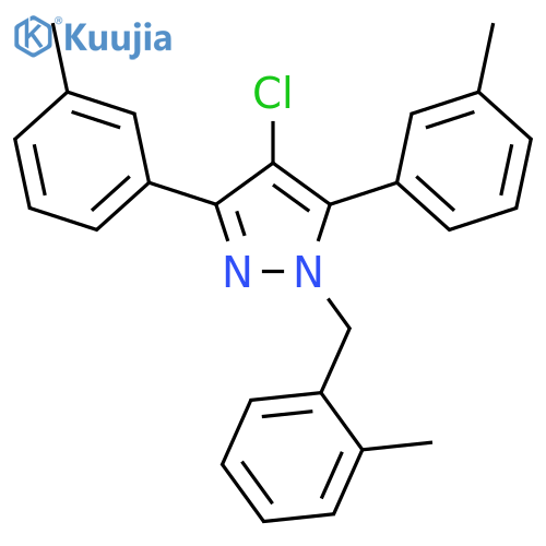 4-Chloro-1-(2-methyl-benzyl)-3,5-di-m-tolyl-1H-pyrazole structure