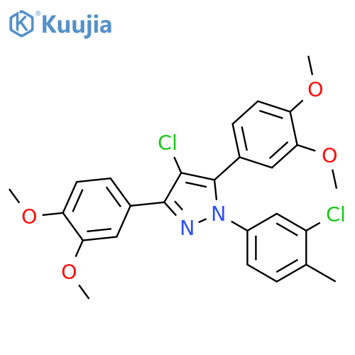 <br>4-Chloro-1-(3-chloro-4-methyl-phenyl)-3,5-bis-(3,4-dimethoxy-phenyl)-1H-pyr azole structure