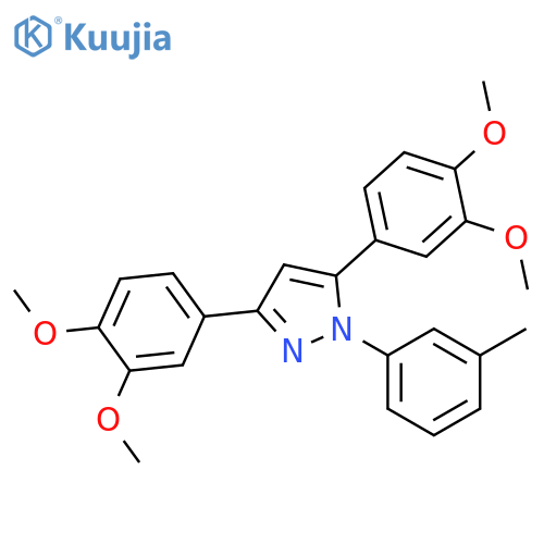 3,5-Bis-(3,4-dimethoxy-phenyl)-1-m-tolyl-1H-pyrazole structure