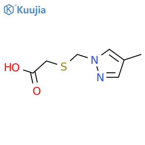 (4-Methyl-pyrazol-1-ylmethylsulfanyl)-aceticacid structure