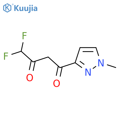4,4-Difluoro-1-(1-methyl-1H-pyrazol-3-yl)butane-1,3-dione structure