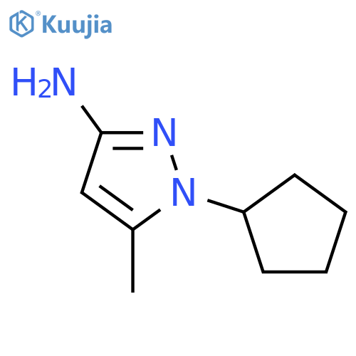 1-cyclopentyl-5-methyl-1H-pyrazol-3-amine structure