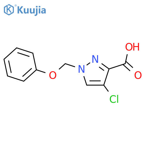 4-Chloro-1-(phenoxymethyl)-1H-pyrazole-3-carboxylic acid structure