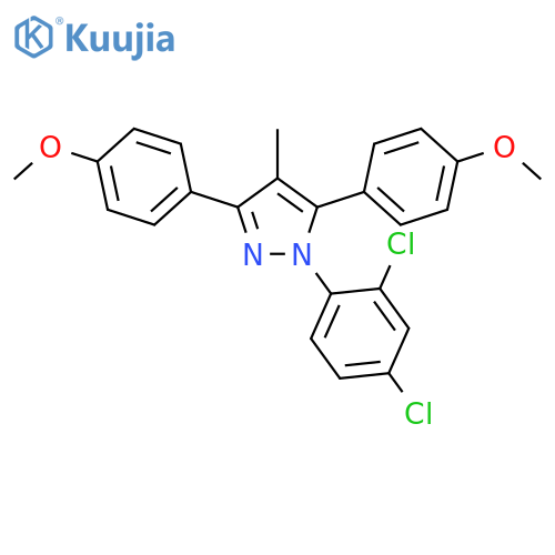 1-(2,4-Dichloro-phenyl)-3,5-bis-(4-methoxy-phenyl)-4-methyl-1H-pyrazole structure