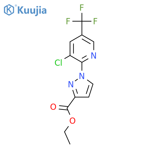 <br>ethyl 1-[3-chloro-5-(trifluoromethyl)pyridin-2-yl]-1H-pyrazole-3-carboxylat e structure