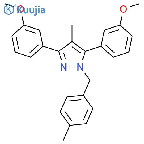 3,5-Bis-(3-methoxy-phenyl)-4-methyl-1-(4-methyl-benzyl)-1H-pyrazole structure