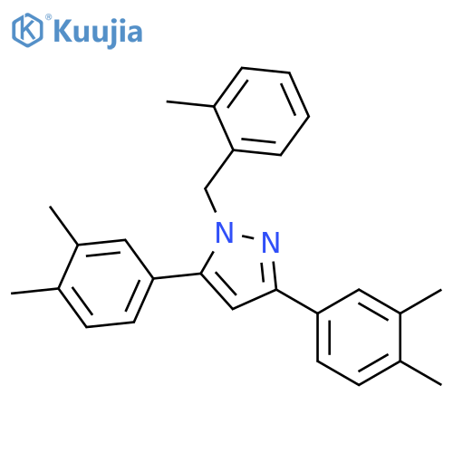 3,5-Bis-(3,4-dimethyl-phenyl)-1-(2-methyl-benzyl)-1H-pyrazole structure