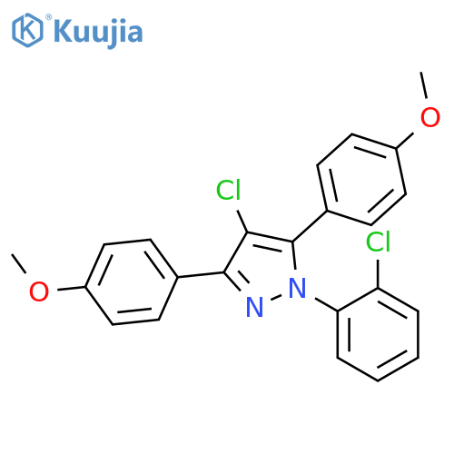 4-Chloro-1-(2-chloro-phenyl)-3,5-bis-(4-methoxy-phenyl)-1H-pyrazole structure