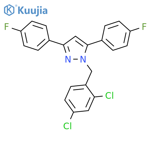 1-(2,4-Dichloro-benzyl)-3,5-bis-(4-fluoro-phenyl)-1H-pyrazole structure