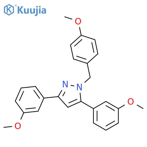 1-(4-Methoxy-benzyl)-3,5-bis-(3-methoxy-phenyl)-1H-pyrazole structure