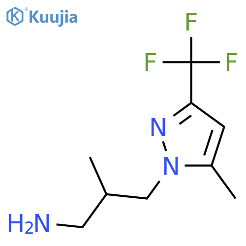 {2-Methyl-3-5-methyl-3-(trifluoromethyl)-1H-pyrazol-1-ylpropyl}amine structure