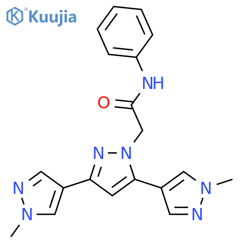 2-(1,1''-Dimethyl-1H,1''H-[4,3';5',4'']terpyrazol-1'-yl)-N-phenyl-acetamide structure