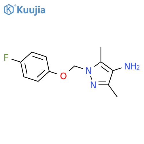 1-(4-fluorophenoxy)methyl-3,5-dimethyl-1H-pyrazol-4-amine structure