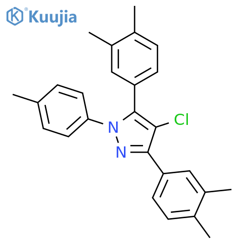 4-Chloro-3,5-bis-(3,4-dimethyl-phenyl)-1-p-tolyl-1H-pyrazole structure