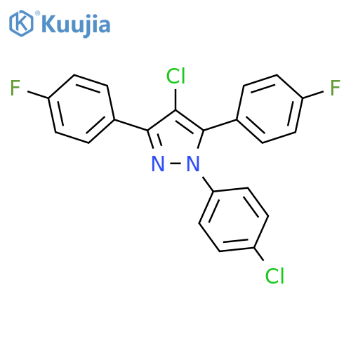4-Chloro-1-(4-chloro-phenyl)-3,5-bis-(4-fluoro-phenyl)-1H-pyrazole structure