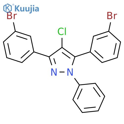 3,5-Bis-(3-bromo-phenyl)-4-chloro-1-phenyl-1H-pyrazole structure
