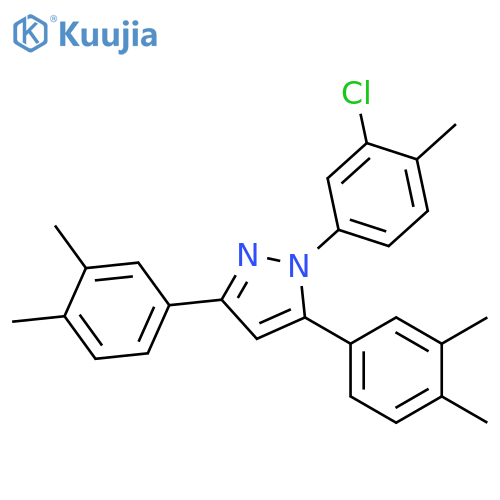 1-(3-Chloro-4-methyl-phenyl)-3,5-bis-(3,4-dimethyl-phenyl)-1H-pyrazole structure
