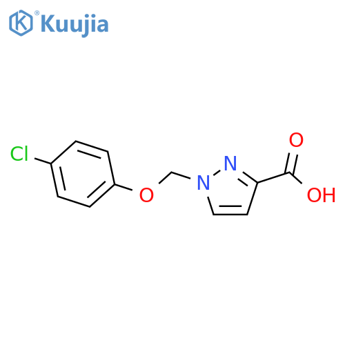 1-(4-Chlorophenoxy)methyl-1H-pyrazole-3-carboxylic Acid structure