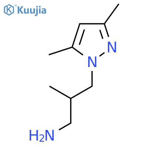 3-(3,5-Dimethyl-1H-pyrazol-1-yl)-2-methylpropan-1-amine structure