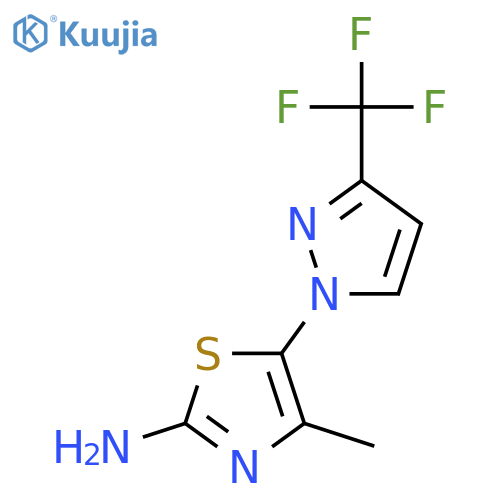 4-methyl-5-3-(trifluoromethyl)-1H-pyrazol-1-yl-1,3-thiazol-2-amine structure
