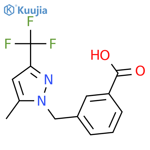 3-{5-methyl-3-(trifluoromethyl)-1H-pyrazol-1-ylmethyl}benzoic acid structure