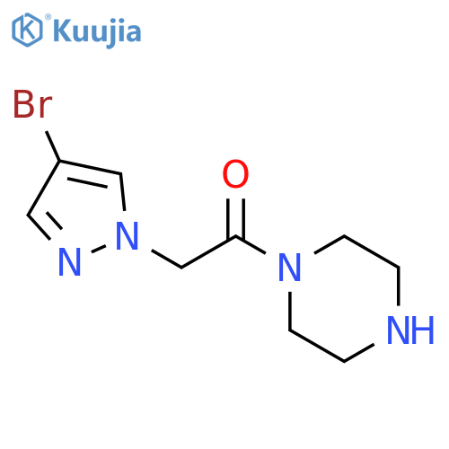 2-(4-bromo-1H-pyrazol-1-yl)-1-(1-piperazinyl)Ethanone structure