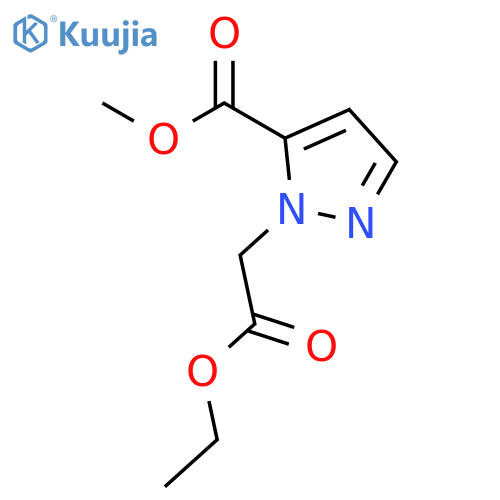 Methyl 1-(2-ethoxy-2-oxoethyl)-1H-pyrazole-5-carboxylate structure