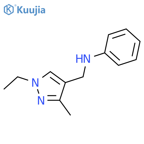 N-(1-ethyl-3-methyl-1H-pyrazol-4-yl)methylaniline structure