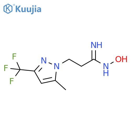 N'-hydroxy-3-5-methyl-3-(trifluoromethyl)-1H-pyrazol-1-ylpropanimidamide structure