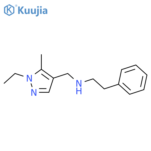 (1-ethyl-5-methyl-1H-pyrazol-4-yl)methyl(2-phenylethyl)amine structure