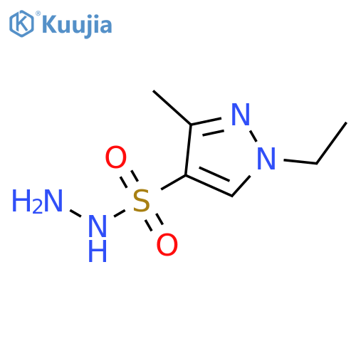 1-Ethyl-3-methyl-1H-pyrazole-4-sulfonohydrazide structure