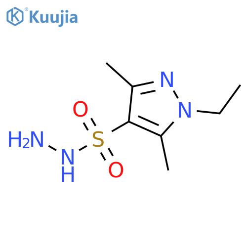 1-Ethyl-3,5-dimethyl-1H-pyrazole-4-sulfonohydrazide structure