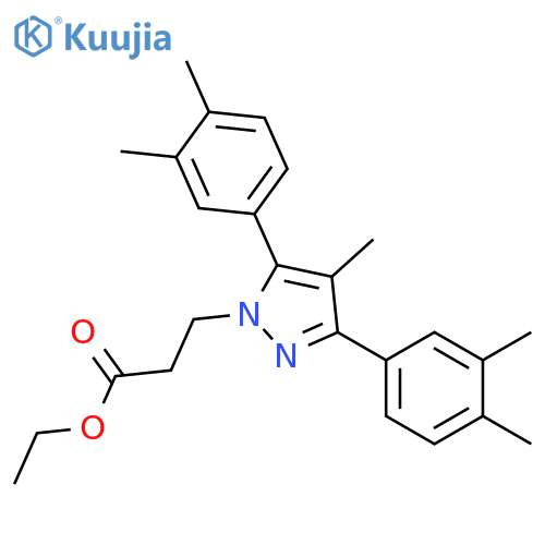 <br>3-[3,5-Bis-(3,4-dimethyl-phenyl)-4-methyl-pyrazol-1-yl]-propionic acid ethy l ester structure