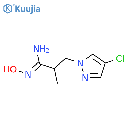 3-(4-chloro-1H-pyrazol-1-yl)-N'-hydroxy-2-methylpropanimidamide structure