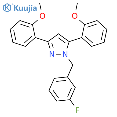 1-(3-Fluoro-benzyl)-3,5-bis-(2-methoxy-phenyl)-1H-pyrazole structure