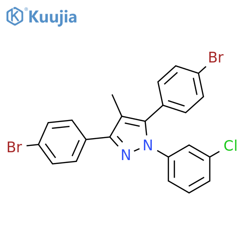 3,5-Bis-(4-bromo-phenyl)-1-(3-chloro-phenyl)-4-methyl-1H-pyrazole structure