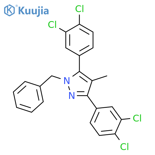 1-Benzyl-3,5-bis-(3,4-dichloro-phenyl)-4-methyl-1H-pyrazole structure