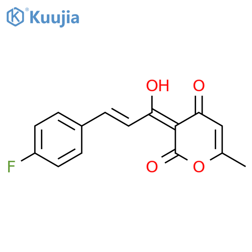 3-[(2E)-3-(4-Fluorophenyl)-1-oxo-2-propen-1-yl]-4-hydroxy-6-methyl-2H-pyran-2-one structure