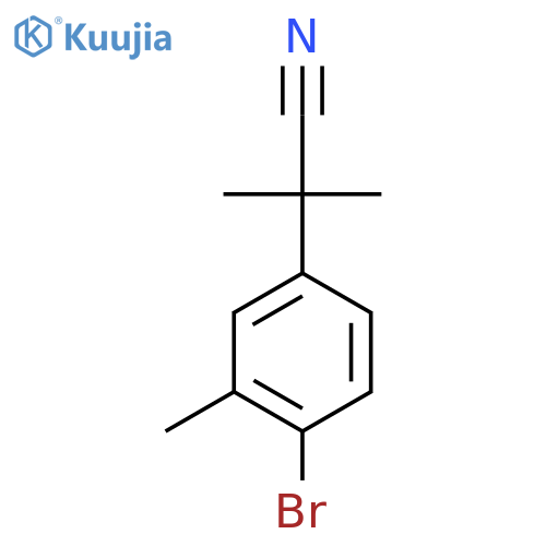 2-(4-Bromo-3-methylphenyl)-2-methylpropanenitrile structure