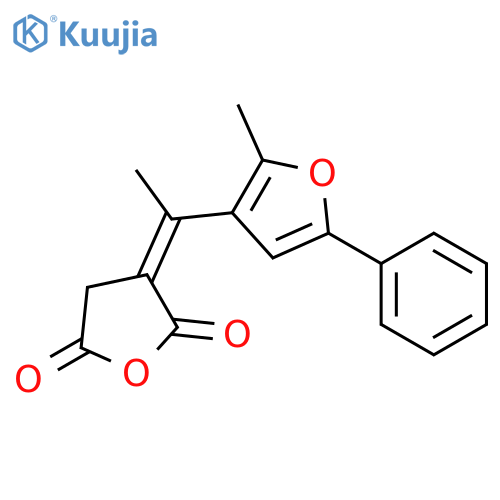 2,5-Furandione, dihydro-3-[1-(2-methyl-5-phenyl-3-furanyl)ethylidene]-, (E)- structure