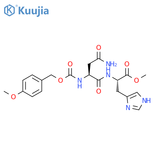 L-Histidine, N-[N2-[[(4-methoxyphenyl)methoxy]carbonyl]-L-asparaginyl]-, methyl ester (9CI) structure