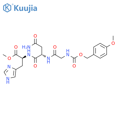 L-Histidine, N-[N2-[N-[[(4-methoxyphenyl)methoxy]carbonyl]glycyl]-L-asparaginyl]-, methyl ester structure