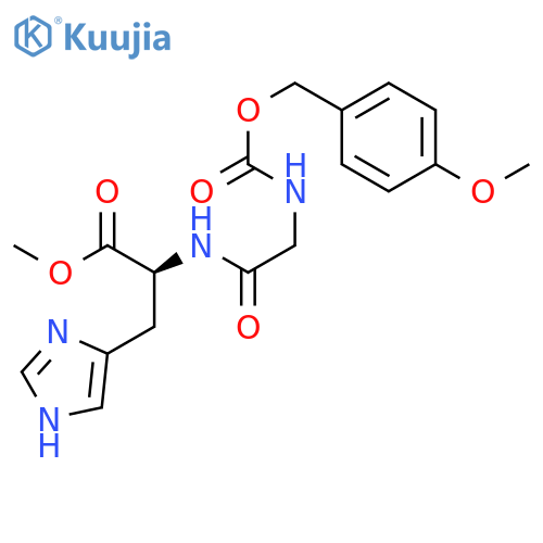 L-Histidine, N-[N-[[(4-methoxyphenyl)methoxy]carbonyl]glycyl]-, methyl ester structure