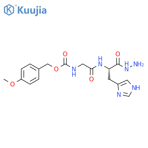 L-Histidine, N-[N-[[(4-methoxyphenyl)methoxy]carbonyl]glycyl]-, hydrazide (9CI) structure