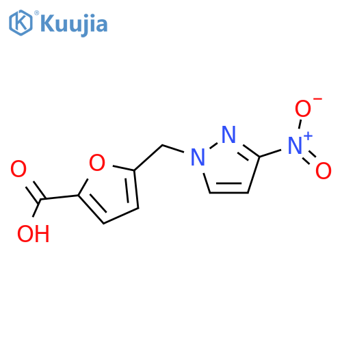 5-(3-Nitro-1H-pyrazol-1-yl)methyl-2-furoic acid structure