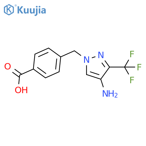 4-{4-amino-3-(trifluoromethyl)-1H-pyrazol-1-ylmethyl}benzoic acid structure