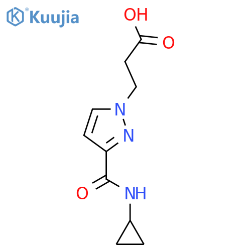 3-{3-(Cyclopropylamino)carbonyl-1H-pyrazol-1-yl}propanoic Acid structure